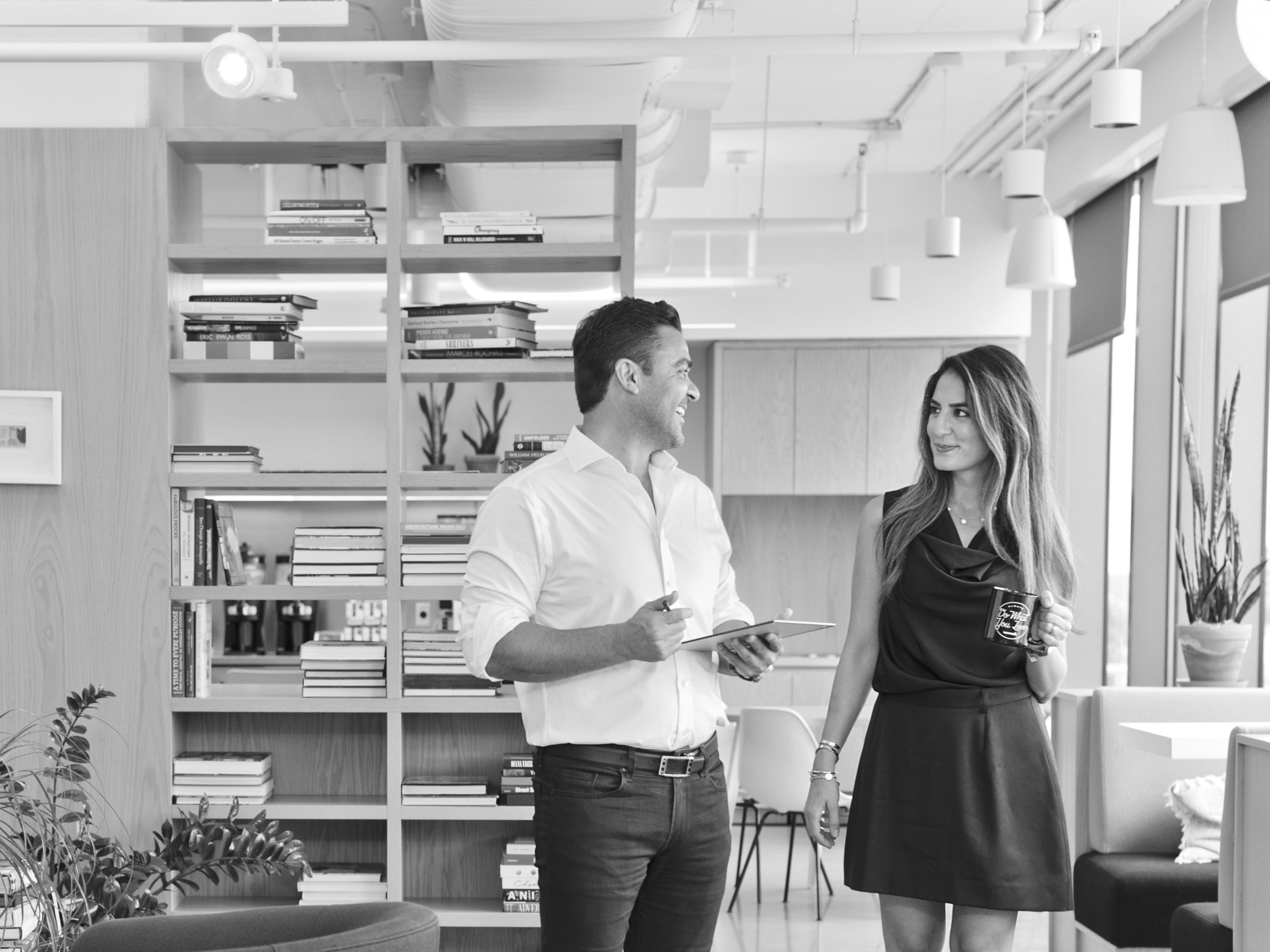 Rose Araghchy and Yassob Ghahramani in conversation at R2 Advisors